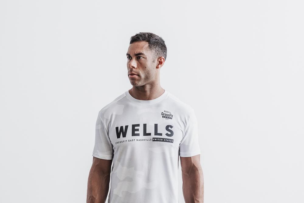 NOBULL Jerseys Muške - Nobull Crossfit Games® 2021 Wells Bijele Maskirne (320974-EIG)